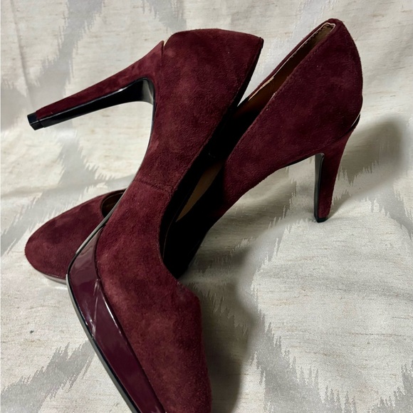 Calvin Klein Shoes Paulette wine Suede Pumps heels 7.5 - Picture 5 of 13